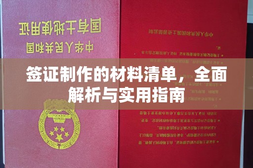 兖州签证制作的材料清单，全面解析与实用指南